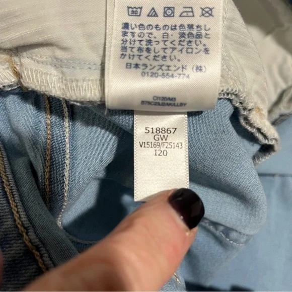 Lands End High Rise Straight Ankle Jeans Light Wash Plus Size 16 - Picture 11 of 11